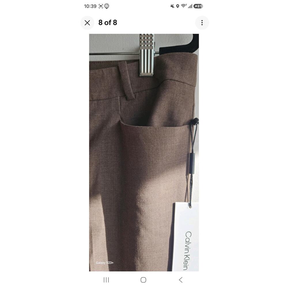 Calvin Klein Modern Fit Mid Rise Wide Leg Classic Career Wear Pants Sise 12 - Picture 11 of 15